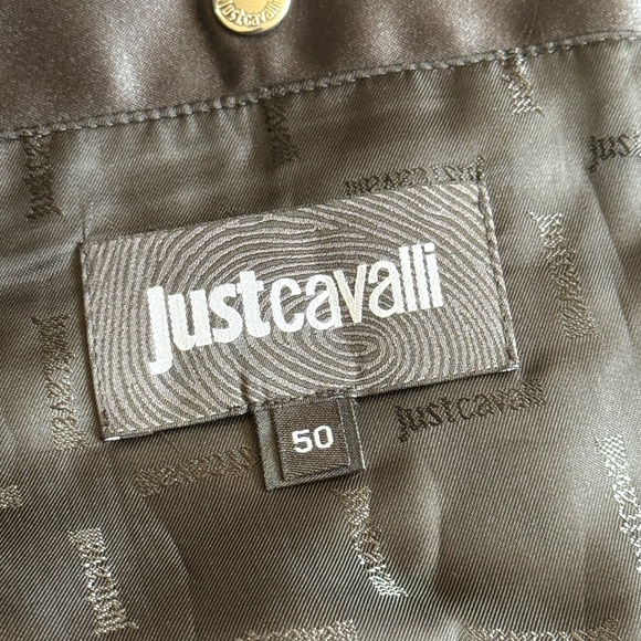 Just Cavailli Men's Python Snakeskin Printed Black bomber Jacket Sz 50 / M - Picture 3 of 11